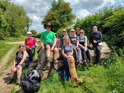 Having a rest on a walk from Welton